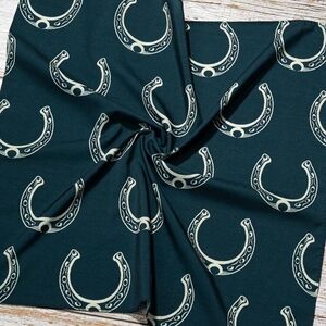 Western Cowgirl Rodeo Elegant Horseshoe Print Scarf Neck Tie